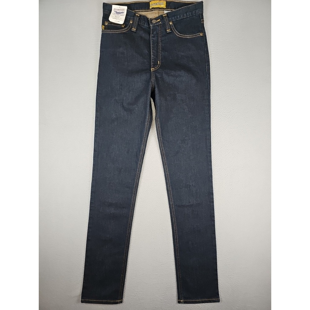 New Diamond Gusset Jeans Women's Size 28x33 Tapered Leg Blue Denim DWTS-821 NWT